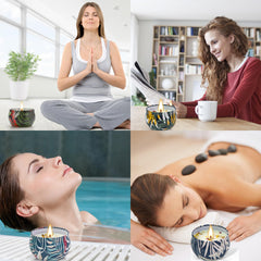Recyclable reusable tin packaging for the candle set