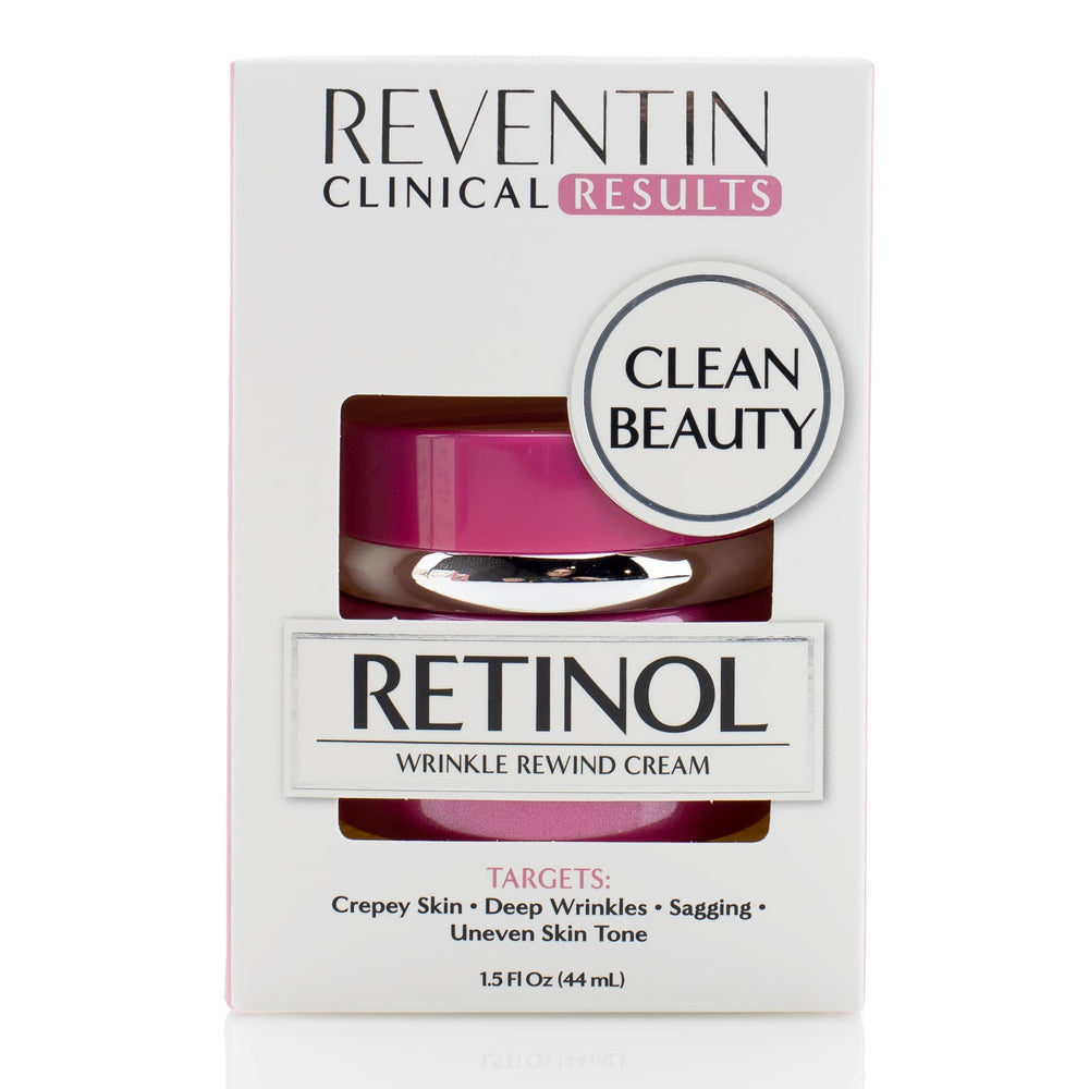 Reventin night cream on dry face demonstrates overnight nourishment.