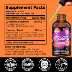 Product packaging and labeling for ReviNutra liposomal glutathione