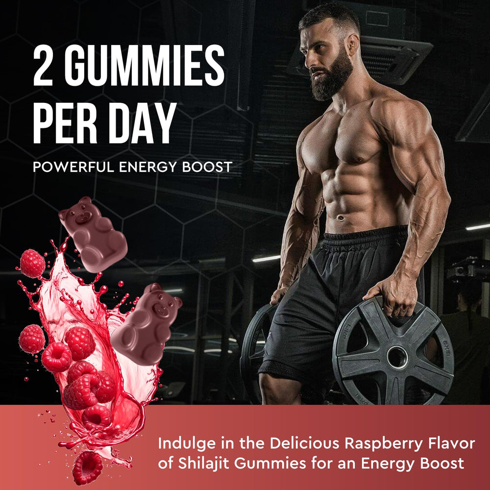 Shilajit gummies supporting energy and cognitive function for men and women