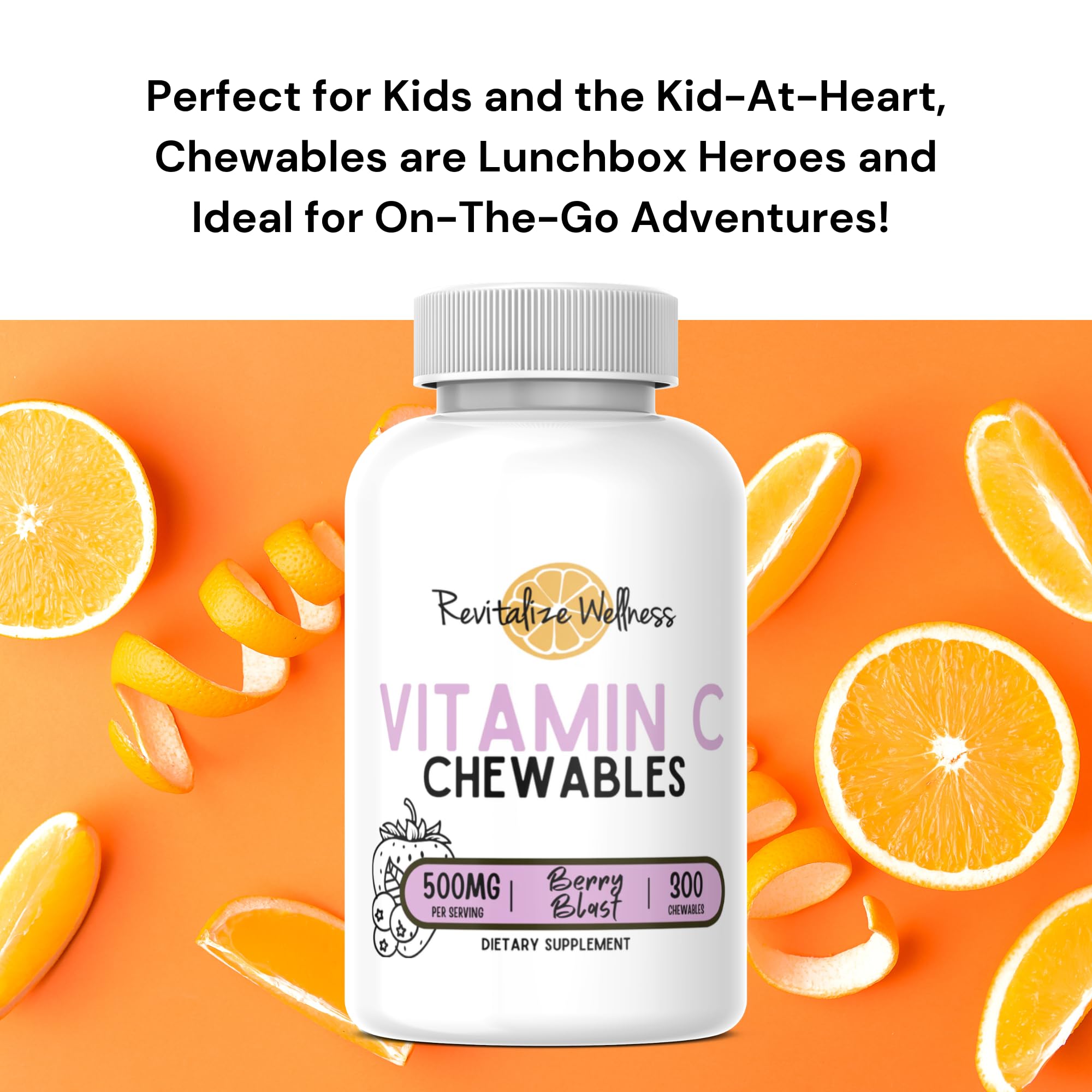 Revitalize Wellness Vitamin C Chewables bottle label
