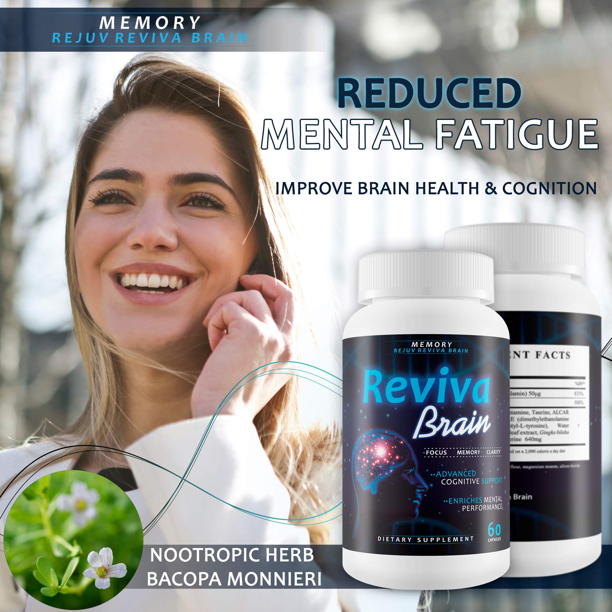 Focused individual studying with Reviva Brain Memory Rejuv