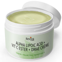 Illustration highlighting Alpha Lipoic Acid and Vitamin C Ester ingredients