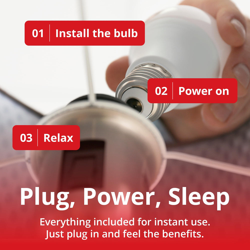 Nursery with warm, sleep-friendly glow from Revive 670nm bulb