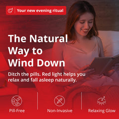 Person relaxing in a dim room powered by Revive red light therapy bulb