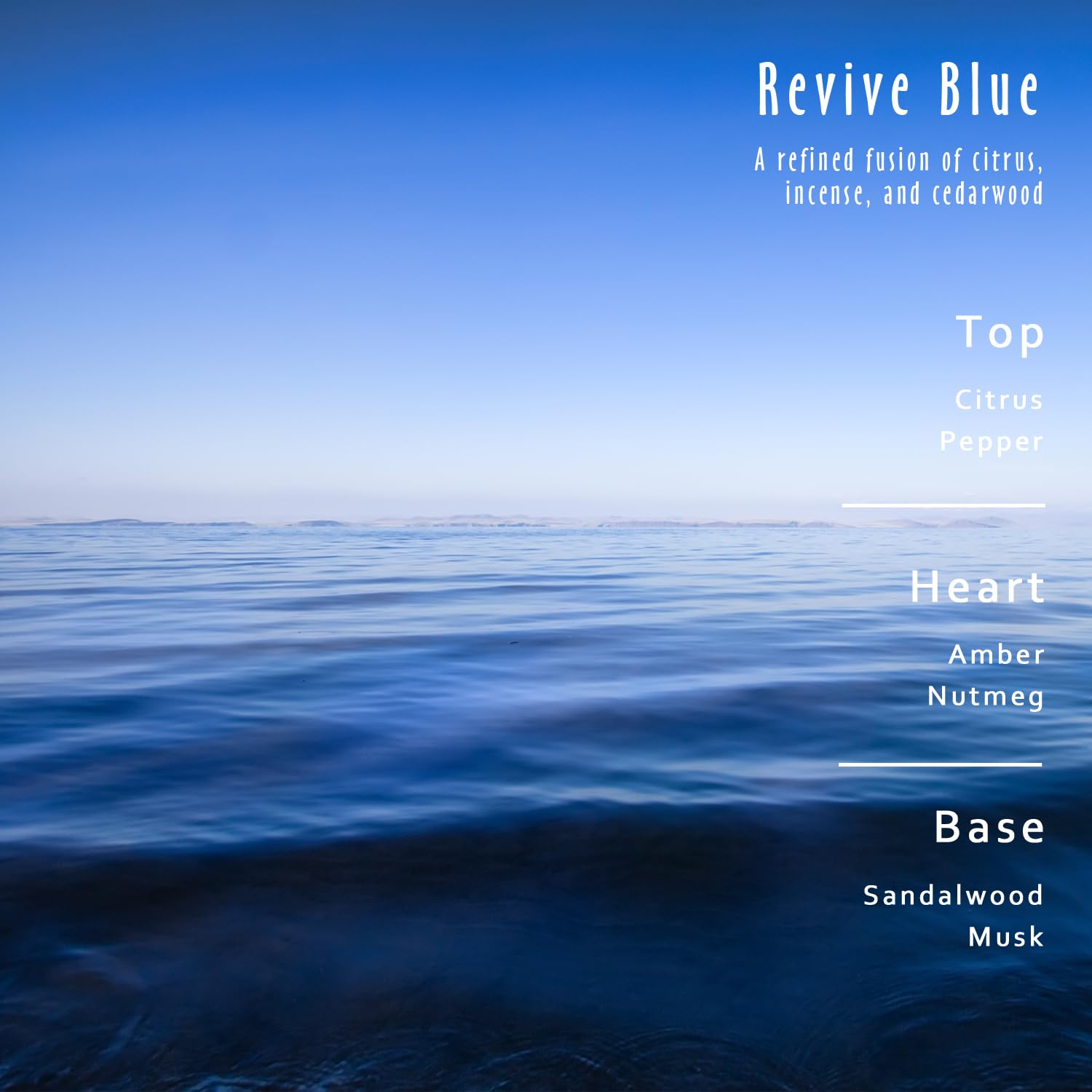 Close-up of Revive Blue Fragrance Oil label