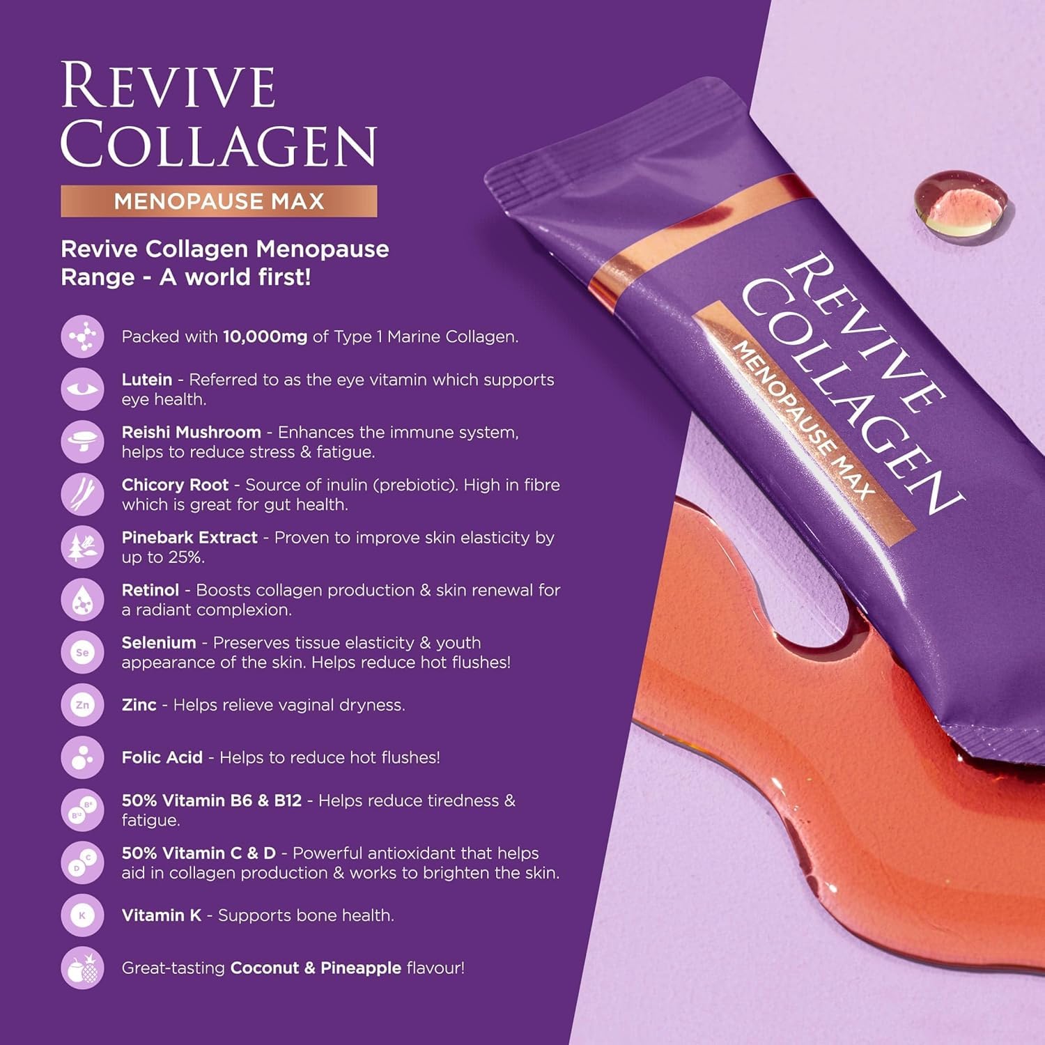 Revive Collagen Menopause Drink dosage information