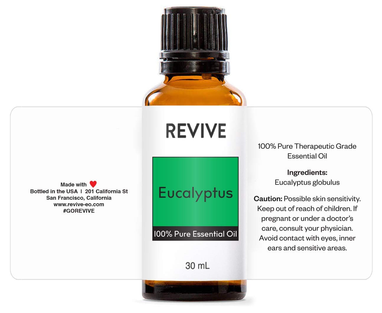 Revive Essential Oils eucalyptus bottle and label