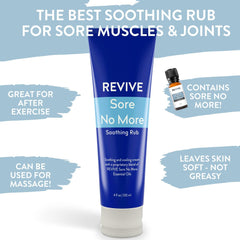 Application of Sore No More soothing rub showing cooling effect