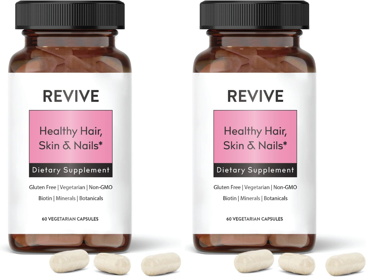 Revive Healthy Skin, Hair & Nails supplement bottle - Pack of 2
