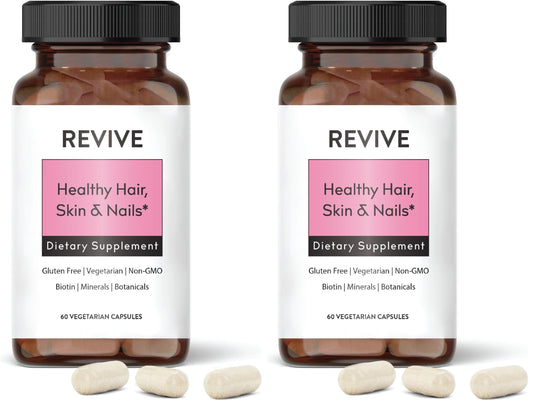 Revive Healthy Skin, Hair & Nails supplement bottle - Pack of 2