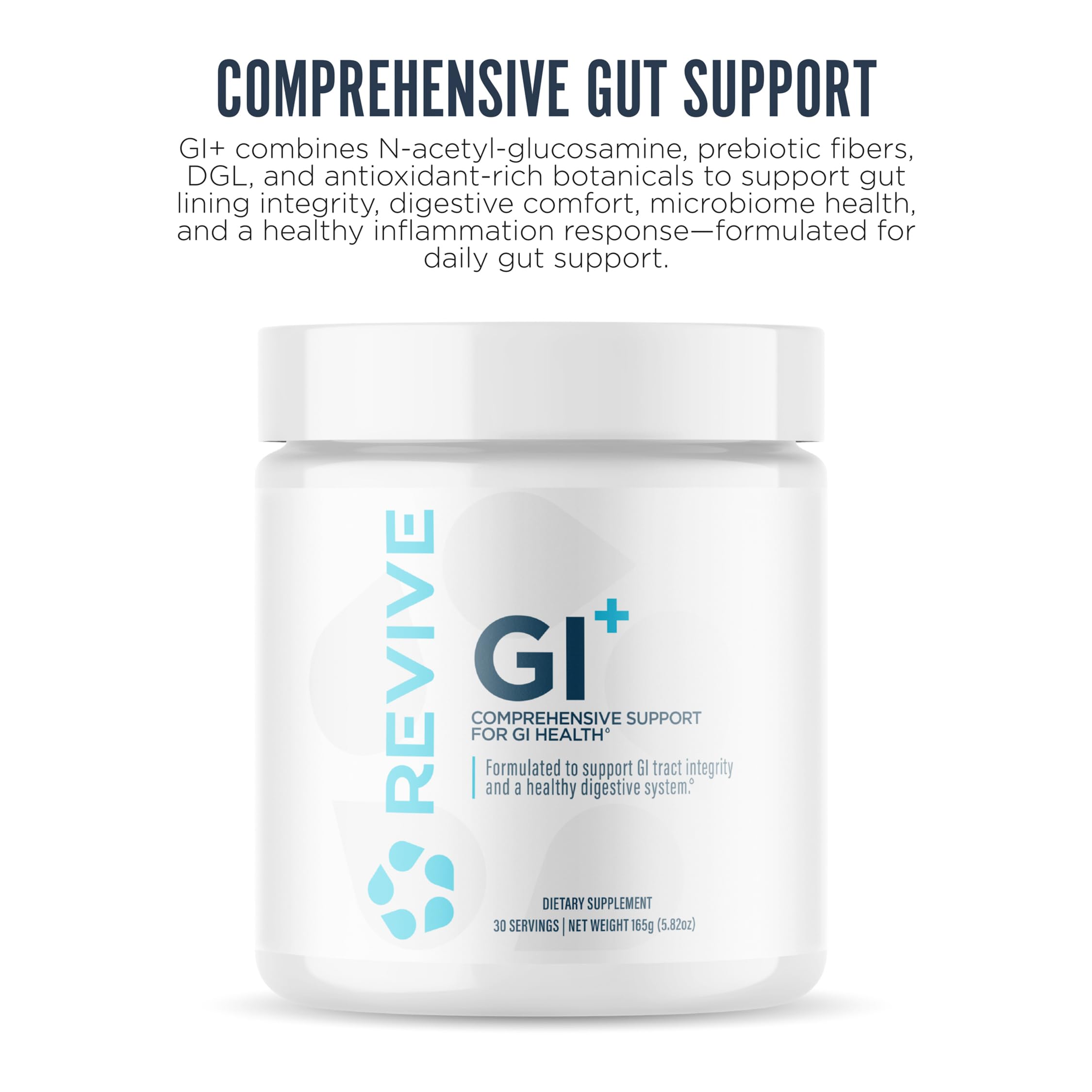 Key GI Plus ingredients including Apple Pectin, Lecithin, Cinnamon Bark, and Green Tea