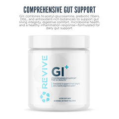 Key GI Plus ingredients including Apple Pectin, Lecithin, Cinnamon Bark, and Green Tea