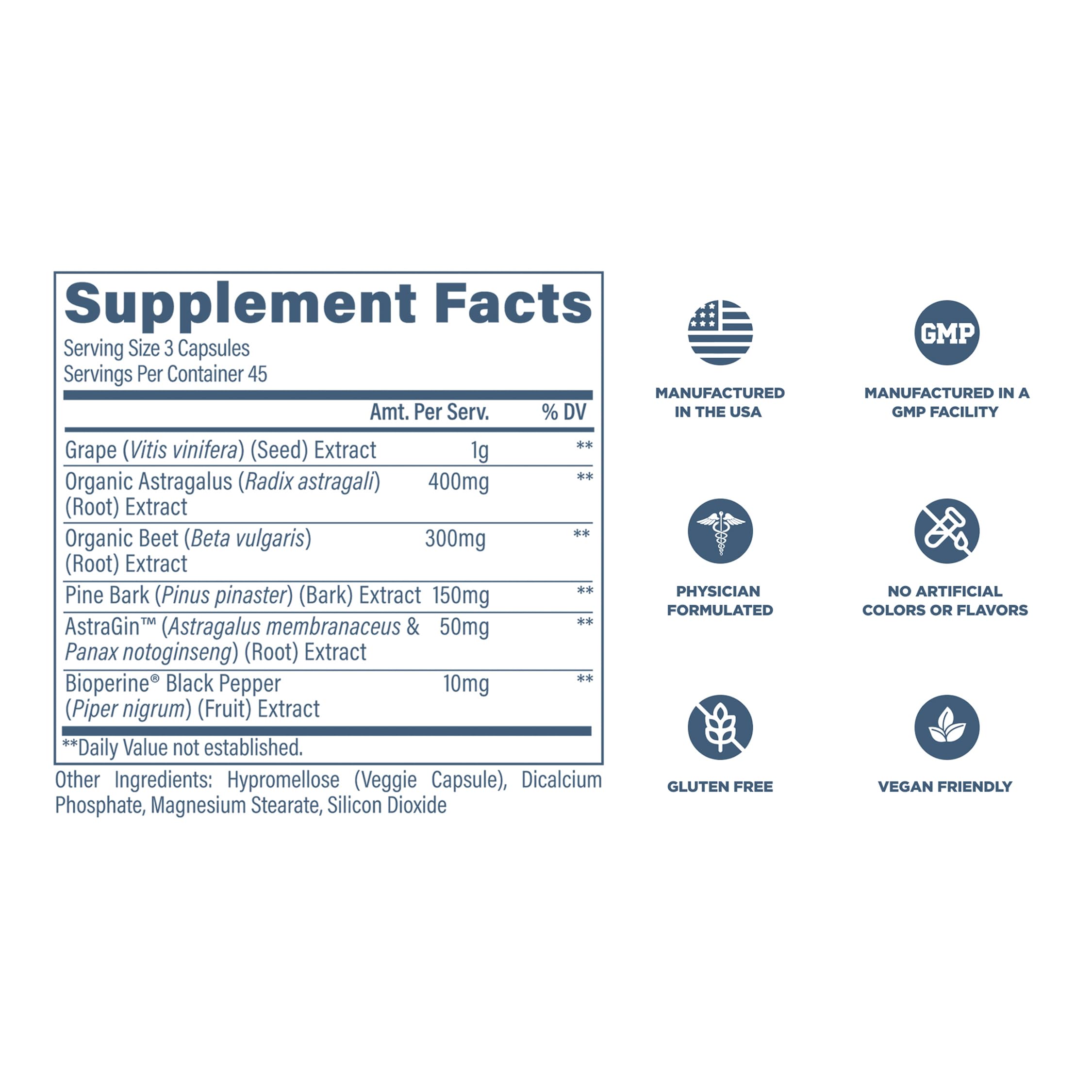 Revive MD Kidney Support grape seed ingredients signaling antioxidant benefits