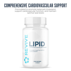 Revive MD Lipid Support tablets ready for daily intake.