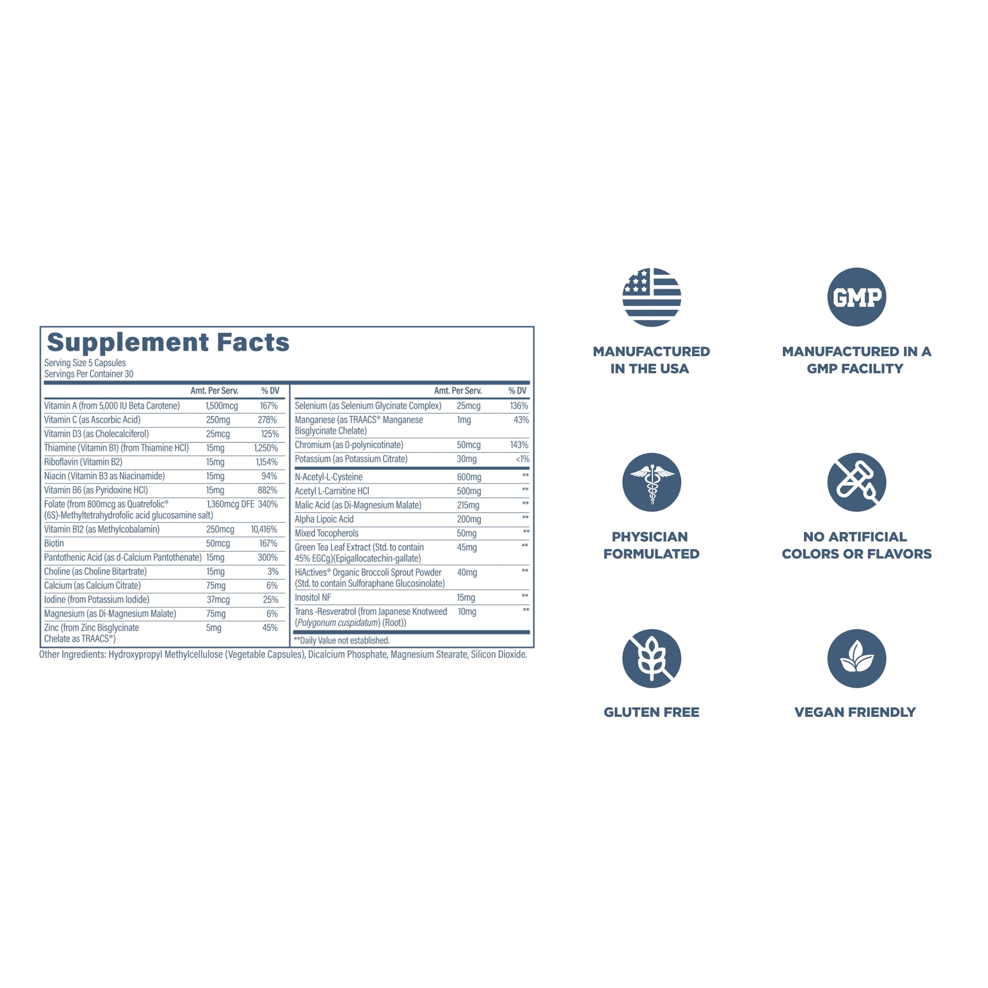 Immunity and energy support provided by the multi-vitamin