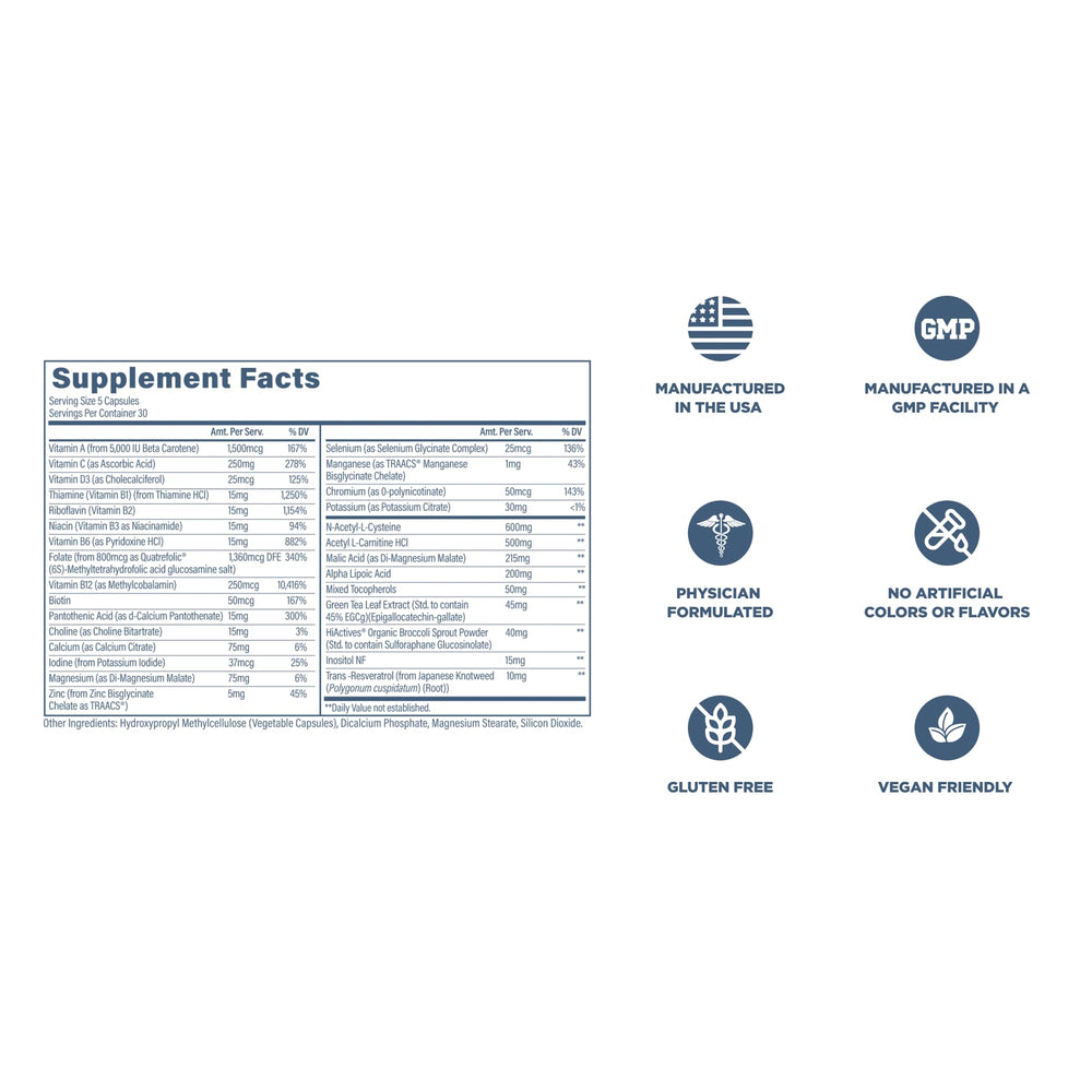 Immunity and energy support provided by the multi-vitamin