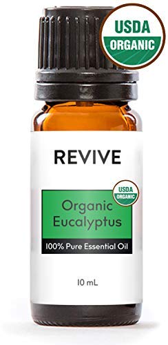 Close-up of Revive USDA Organic Eucalyptus Radiata label