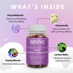 Box of REVIVEEO Melatonin & Botanical Sleep Gummies (Pack of 2)