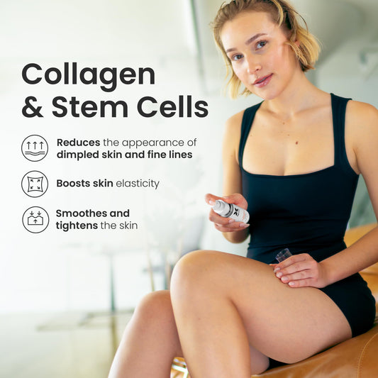 Close-up of oil infusion representing collagen and stem cells