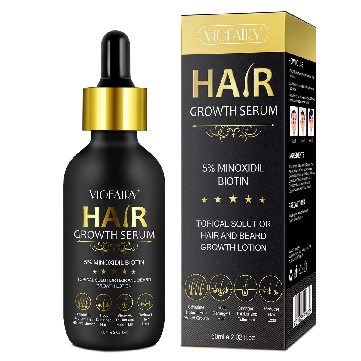 RHBESTOK 5% Minoxidil bottle for focused scalp treatment and hair support.