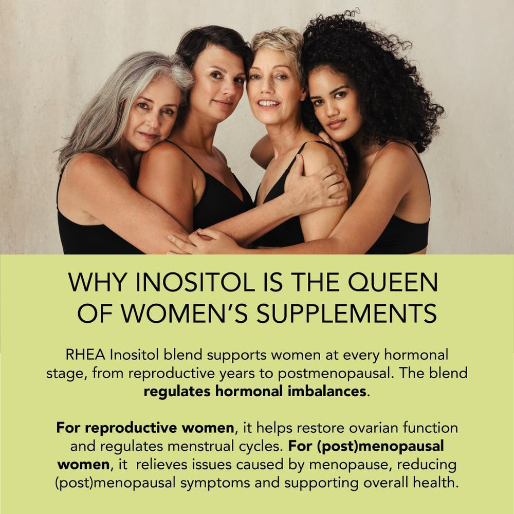 30-day supply packaging graphic of Rhea Inositol supplement