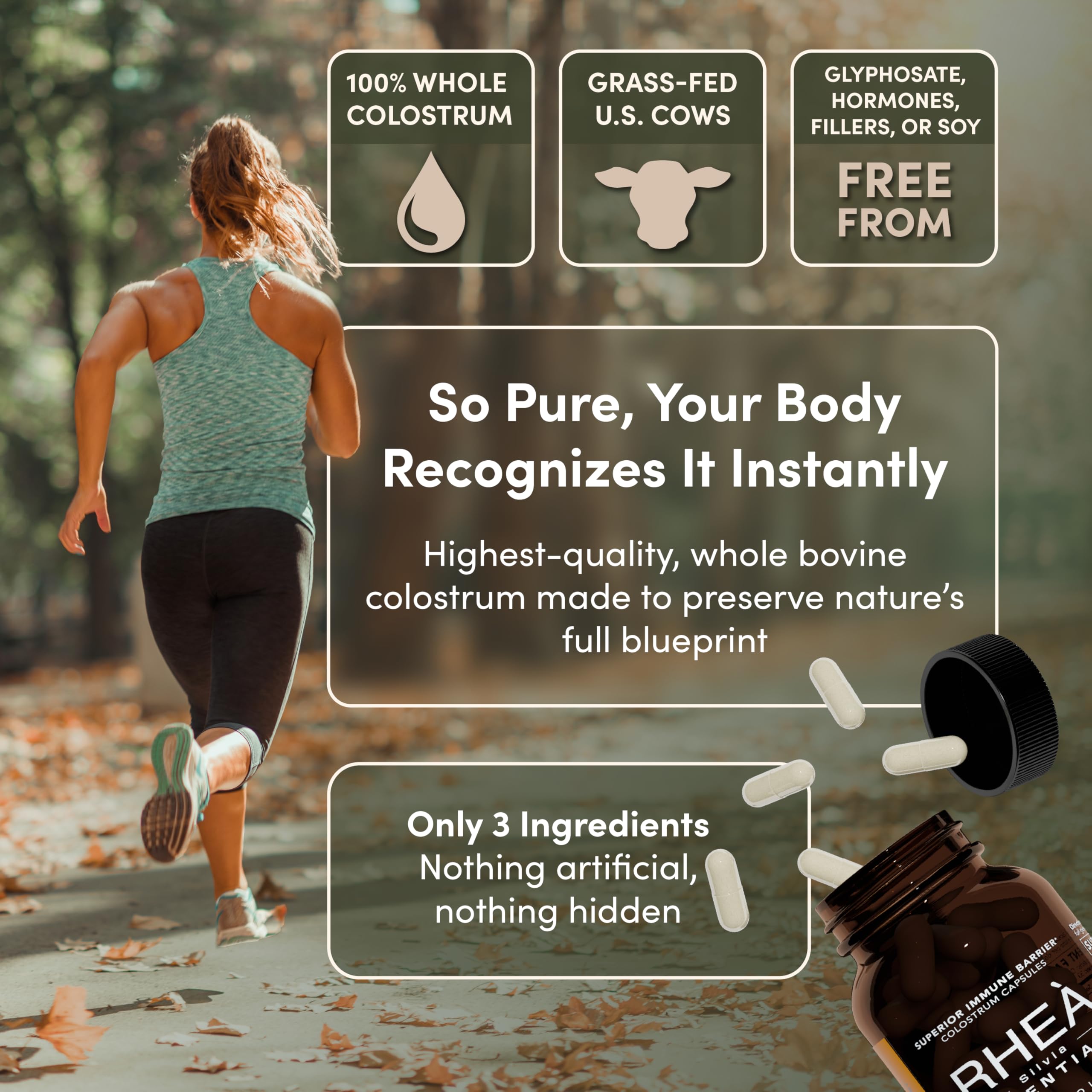 RHEASILVIA daily-dose with water demonstrates easy routine for digestive wellness