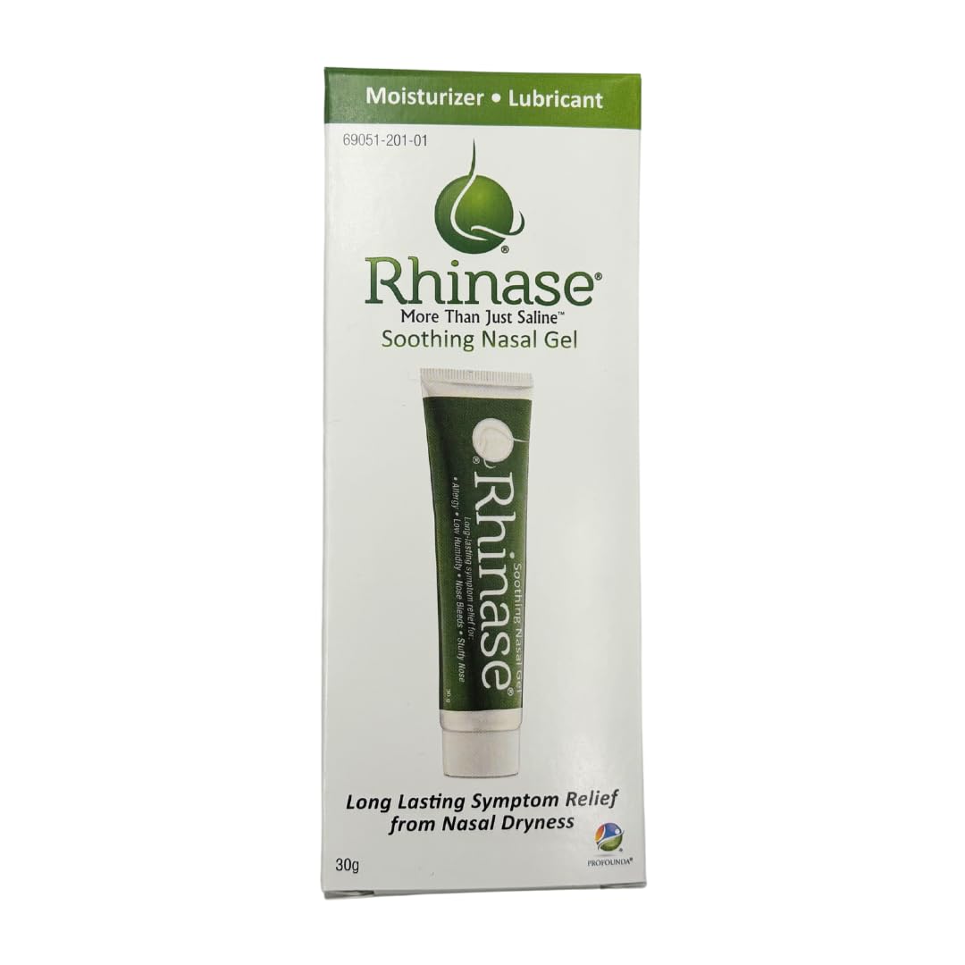 Rhinase dual-salt formulation graphic highlights balanced moisture for nasal passages.