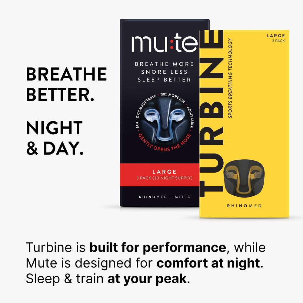 Rhinomed Turbine in nasal passage illustrating increased airflow during activity.