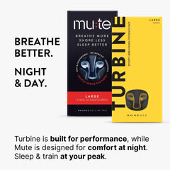 Rhinomed Turbine in nasal passage illustrating increased airflow during activity.
