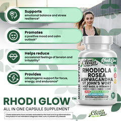 RhodiGlow Ashwagandha KSM-66 capsules