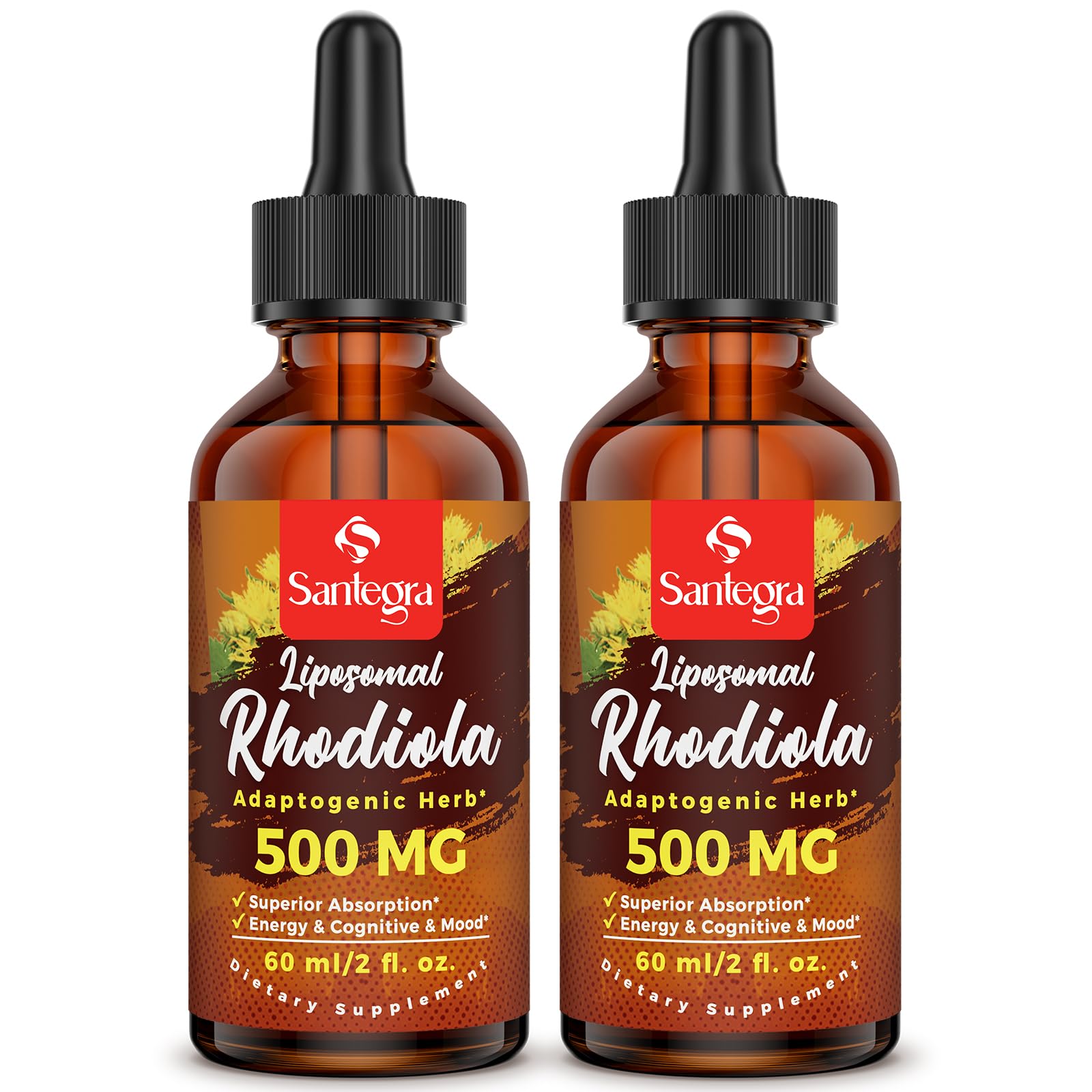 Bottle labeled 57,000 mg liposomal rhodiola rosea with 120 ml size