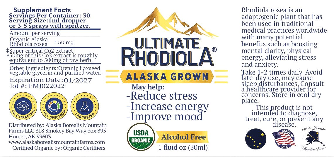 Energy and focus support with Rhodiola Rosea