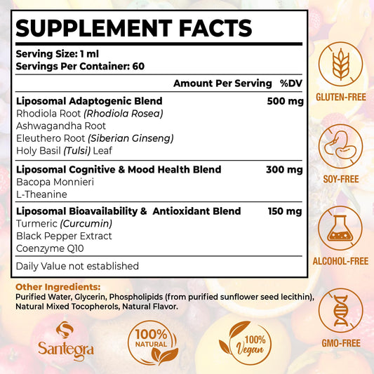 Liquid rhodiola with liposome technology for high absorption