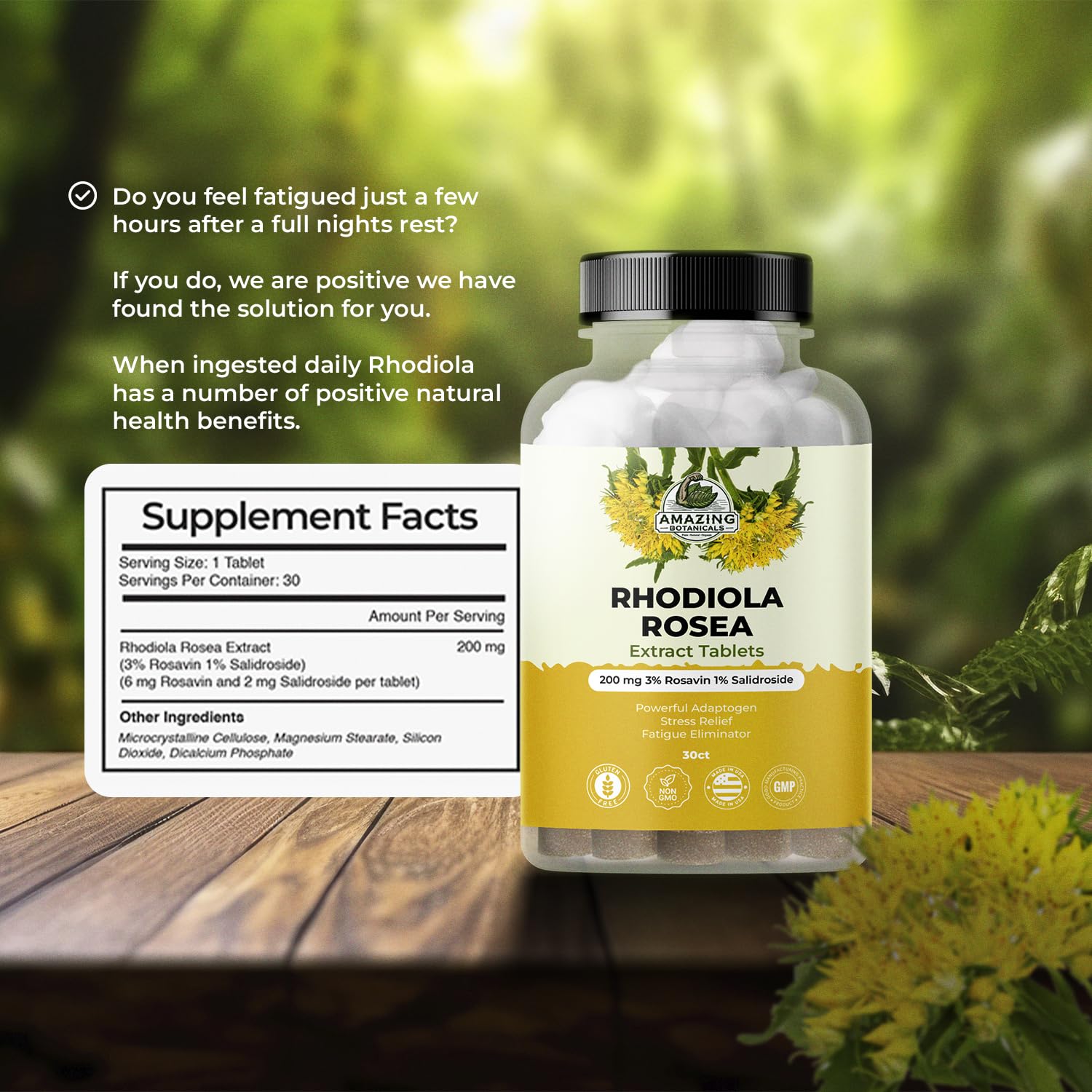 Packaging for Rhodiola Rosea extract tablets