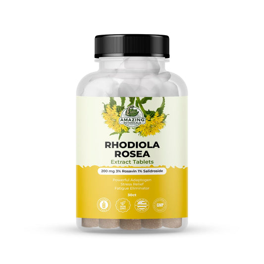 Rhodiola Rosea extract tablets bottle with 200mg per tablet