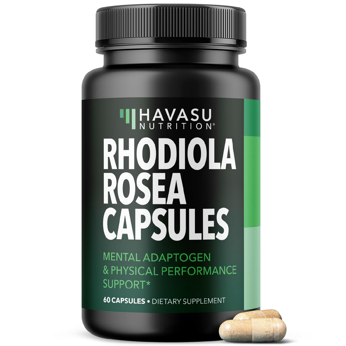 Front of Rhodiola Rosea supplement bottle