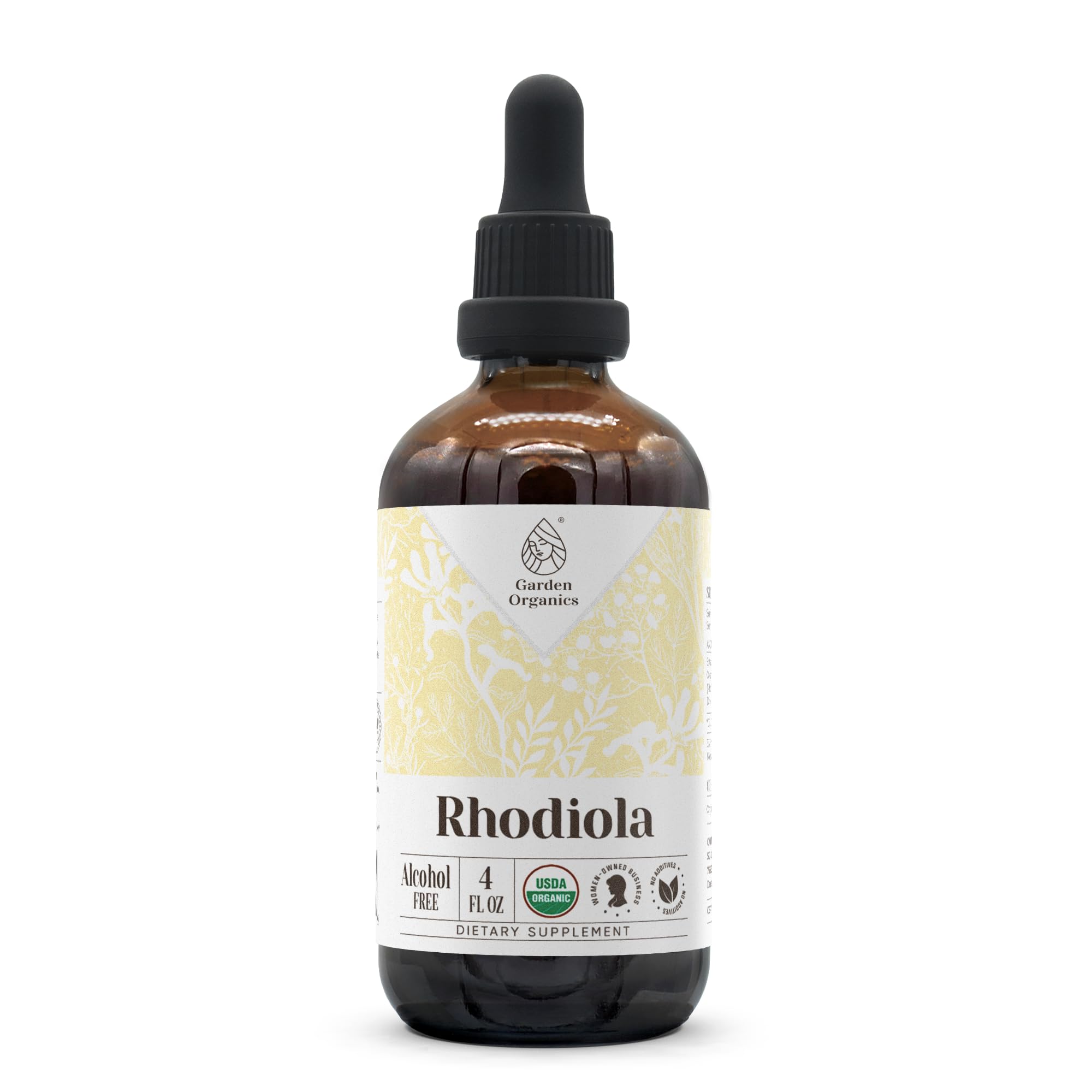 Rhodiola USDA Organic Alcohol-Free Extract bottle, 4 oz
