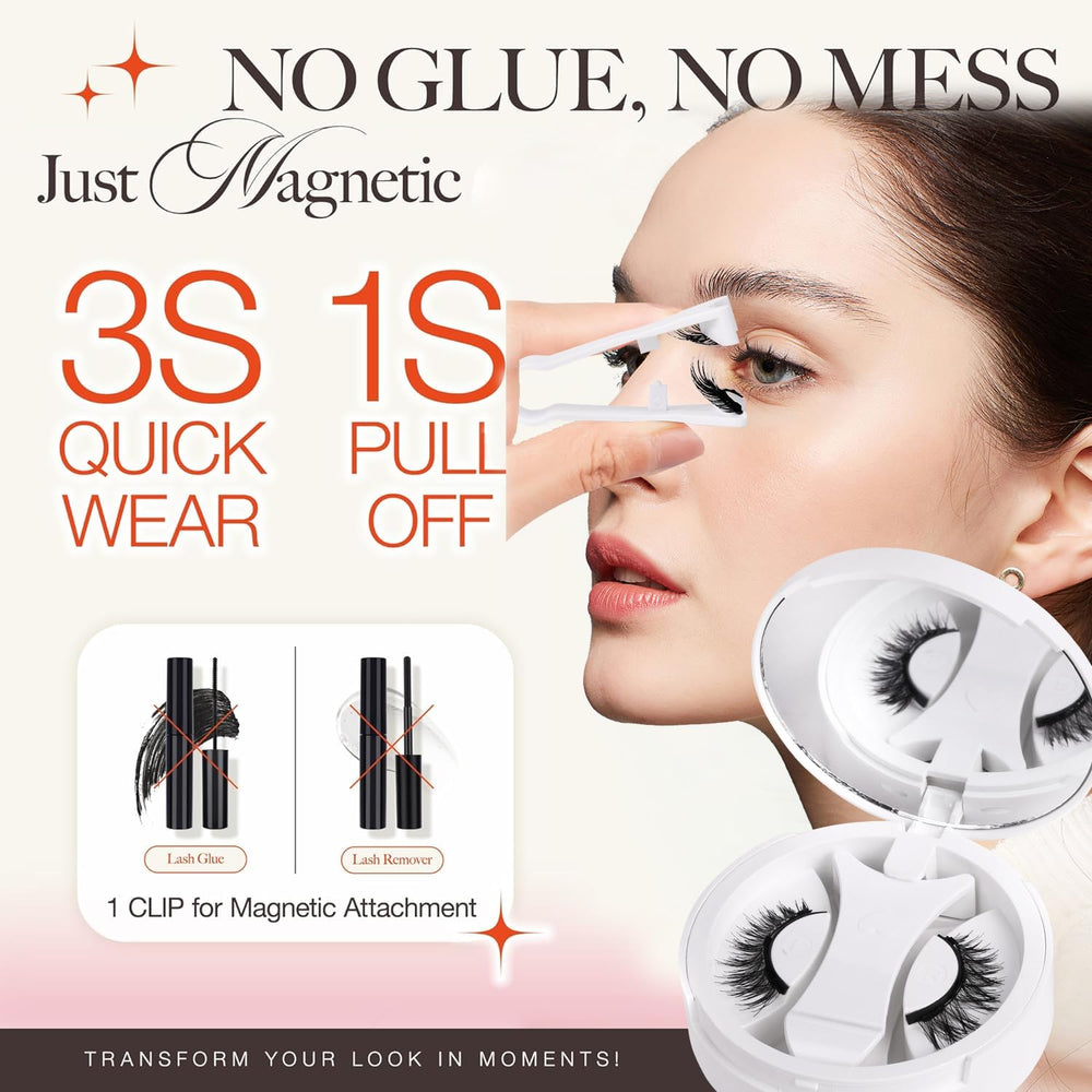 Rhostry Reusable eco-friendly lashes stored safely in the magnetic box.