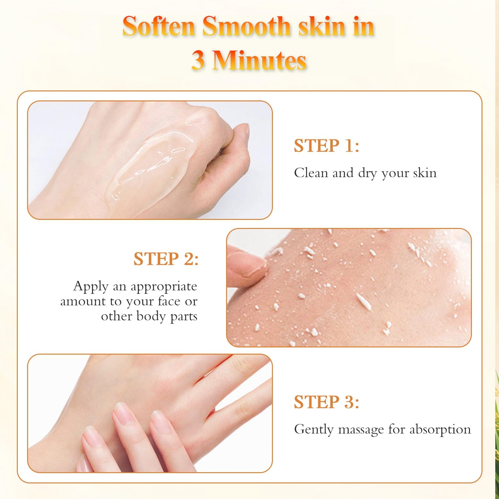 Black and White Rice Peeling enzymes improves texture and minimizes shine.