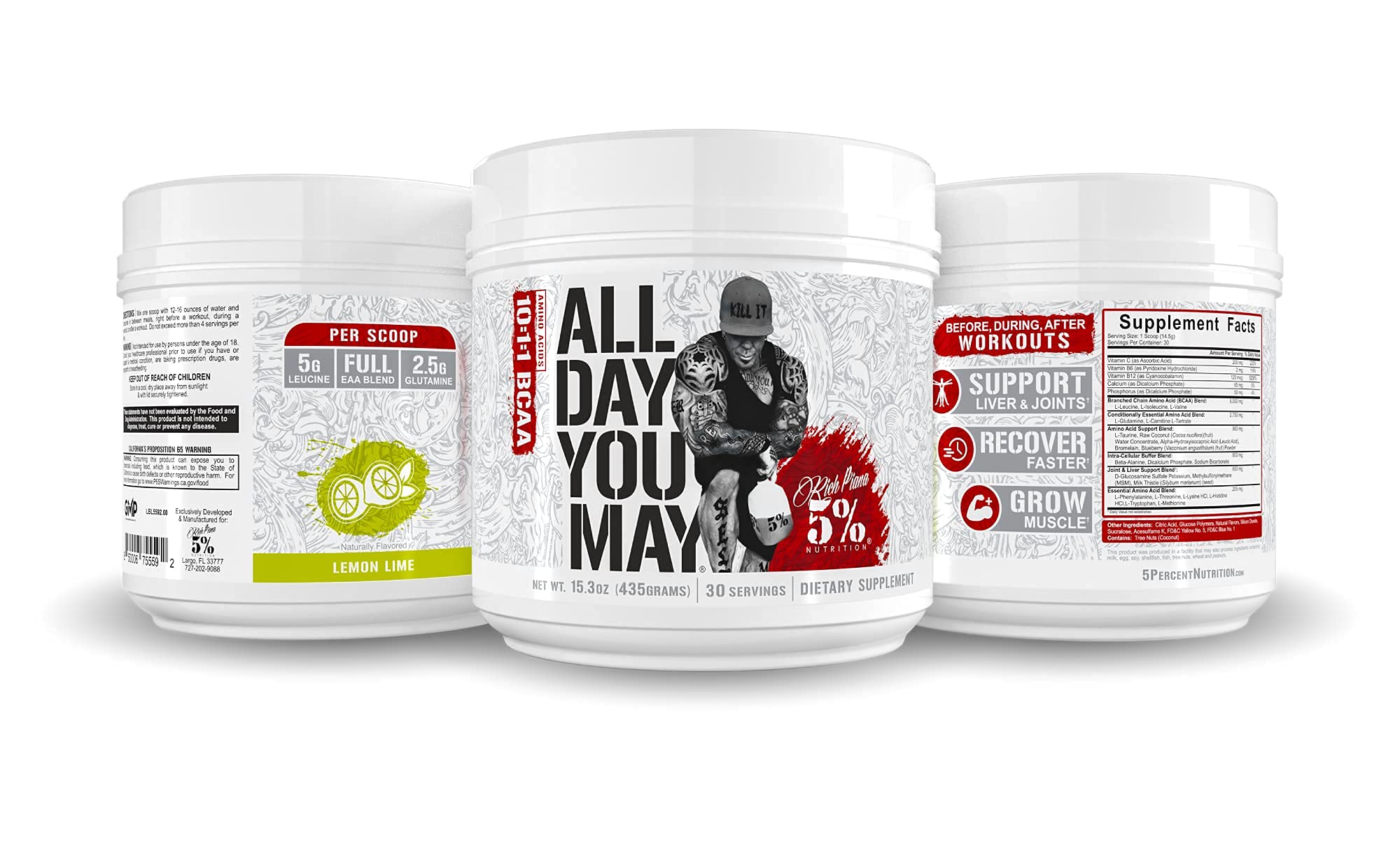 30 servings per container AllDayYouMay BCAA powder