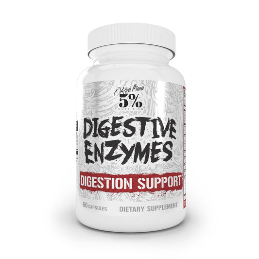 Bottle label of Rich Piana Digestive Enzymes 60 Veg Caps
