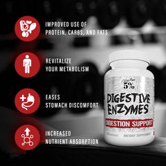 Vitamin B complex and natural extracts in Rich Piana Digestive Enzymes