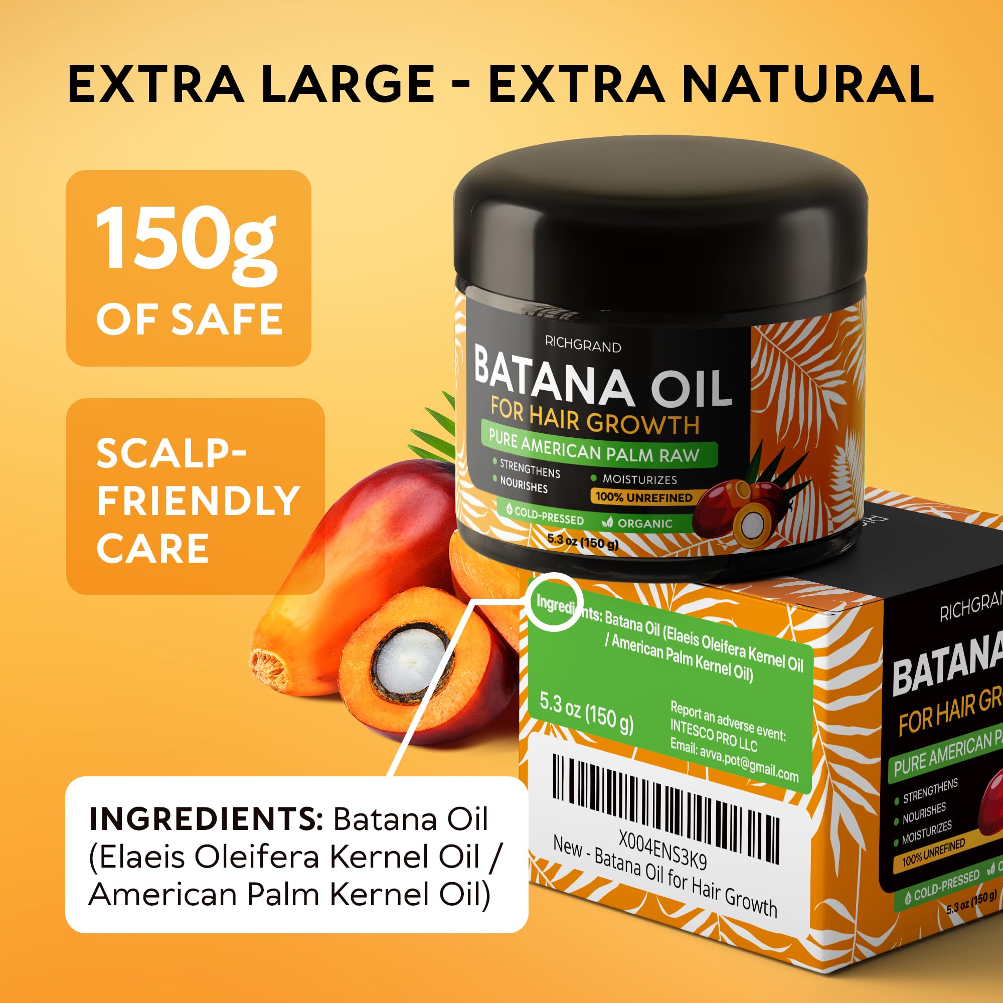 RICHGRAND Batana Oil aroma offers toasted, natural scent during use.