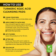 Foaming action of RichGrand Turmeric Kojic Cleansing Pad in use