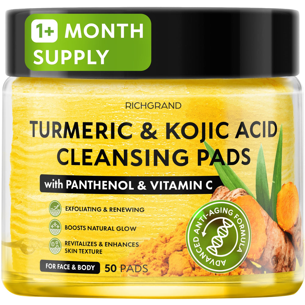 RichGrand Turmeric Kojic Cleansing Pad front view for daily cleansing