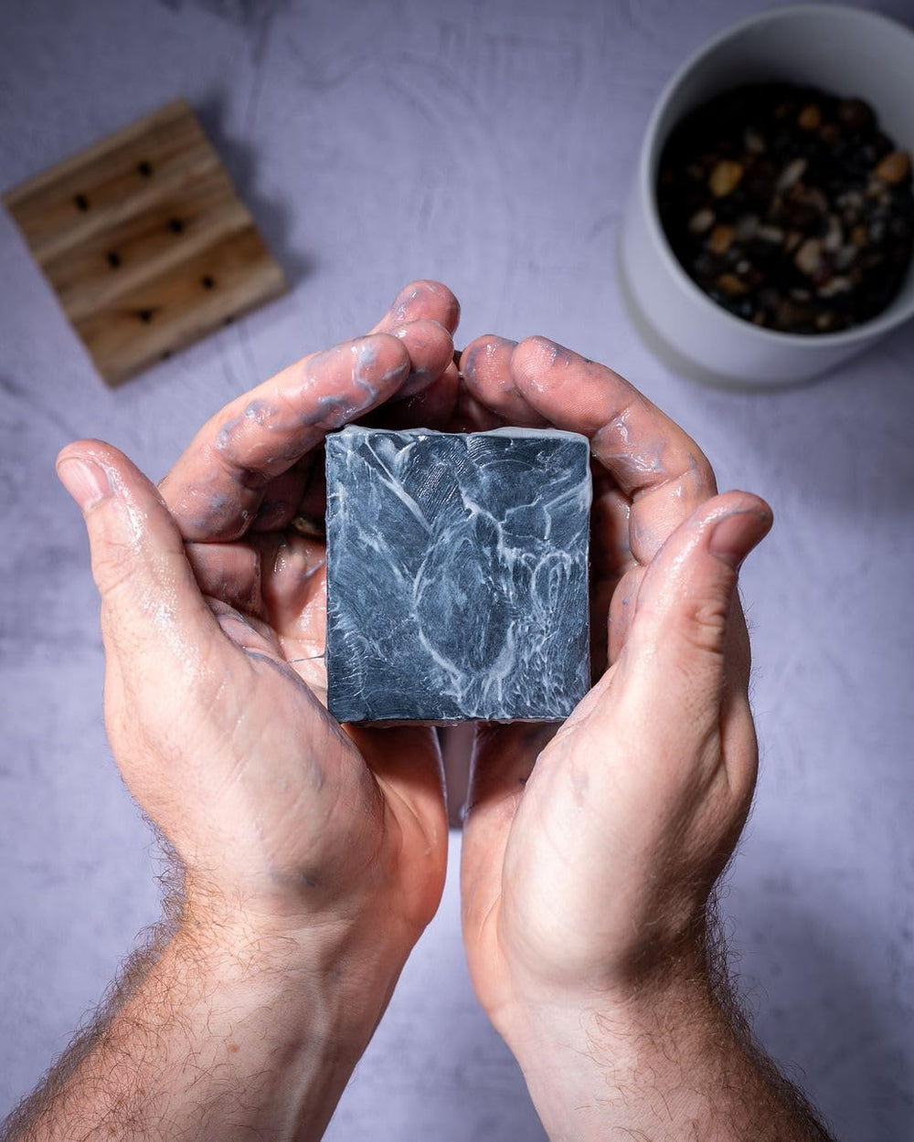 RICH'S BACKYARD soap bar close-up natural ingredients for gentle cleansing