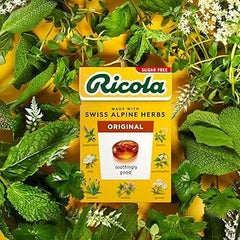 Ingredients list for Ricola sugar-free herb drops