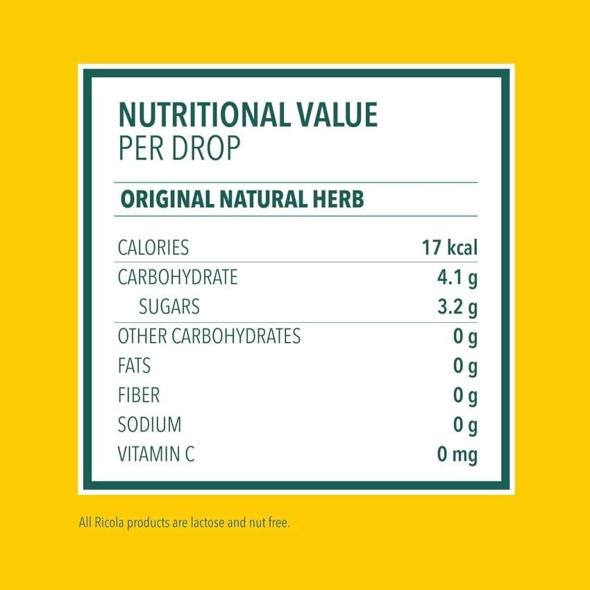 Close-up of Ricola Swiss-made label