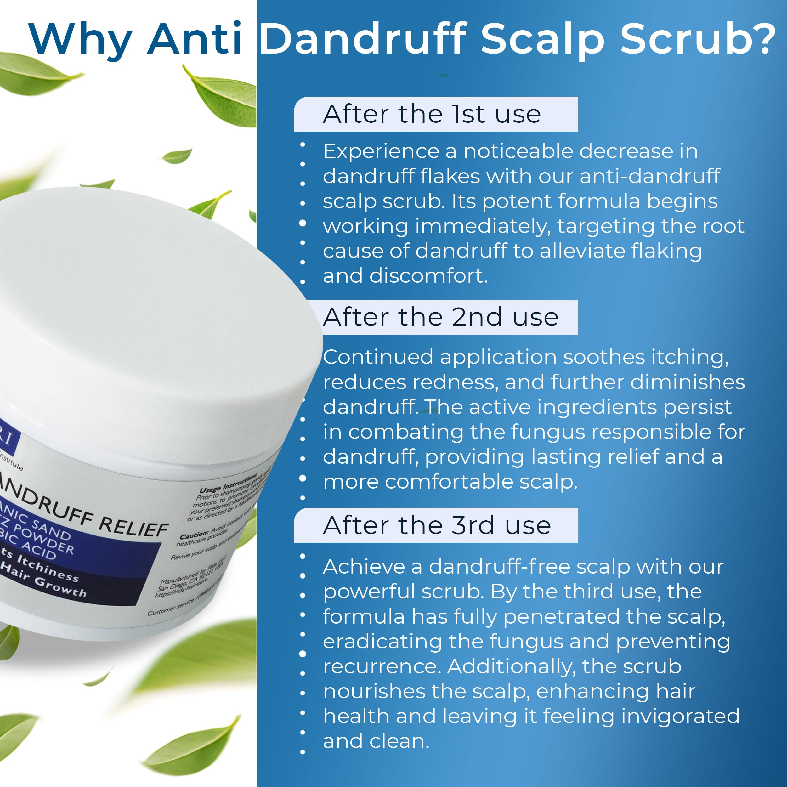 Hands applying Rida Hair Scrub to a damp scalp during routine.